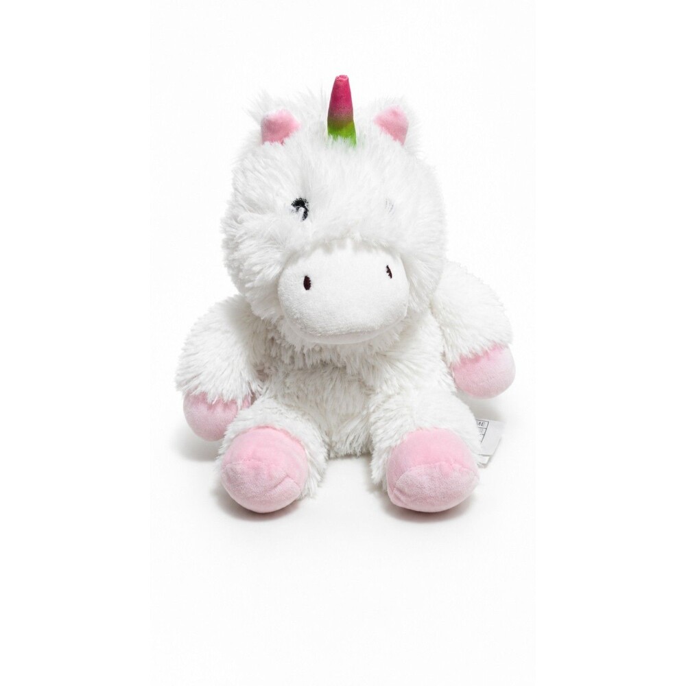 Warmies Unicorn White Cozy Plush Therapy Microwavable Heatable Comfort